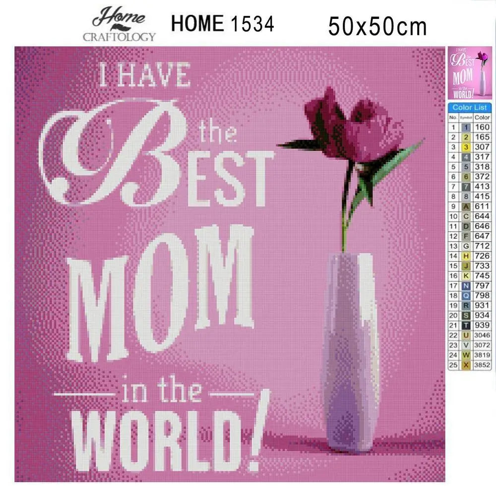 The Best Mom - Premium Diamond Painting Kit - Diamond Painting Kit