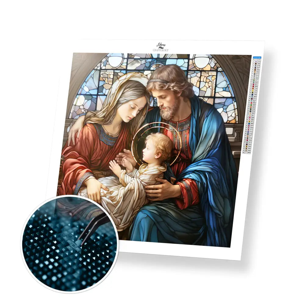 The Holy Family - Exclusive Premium Diamond Painting Kit - 30x30cm / 12x12’’ / Square (Most Popular) - Diamond Painting
