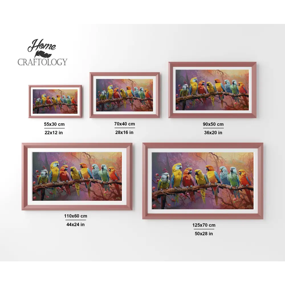 The Parrots - Premium Diamond Painting Kit - Diamond Painting Kit