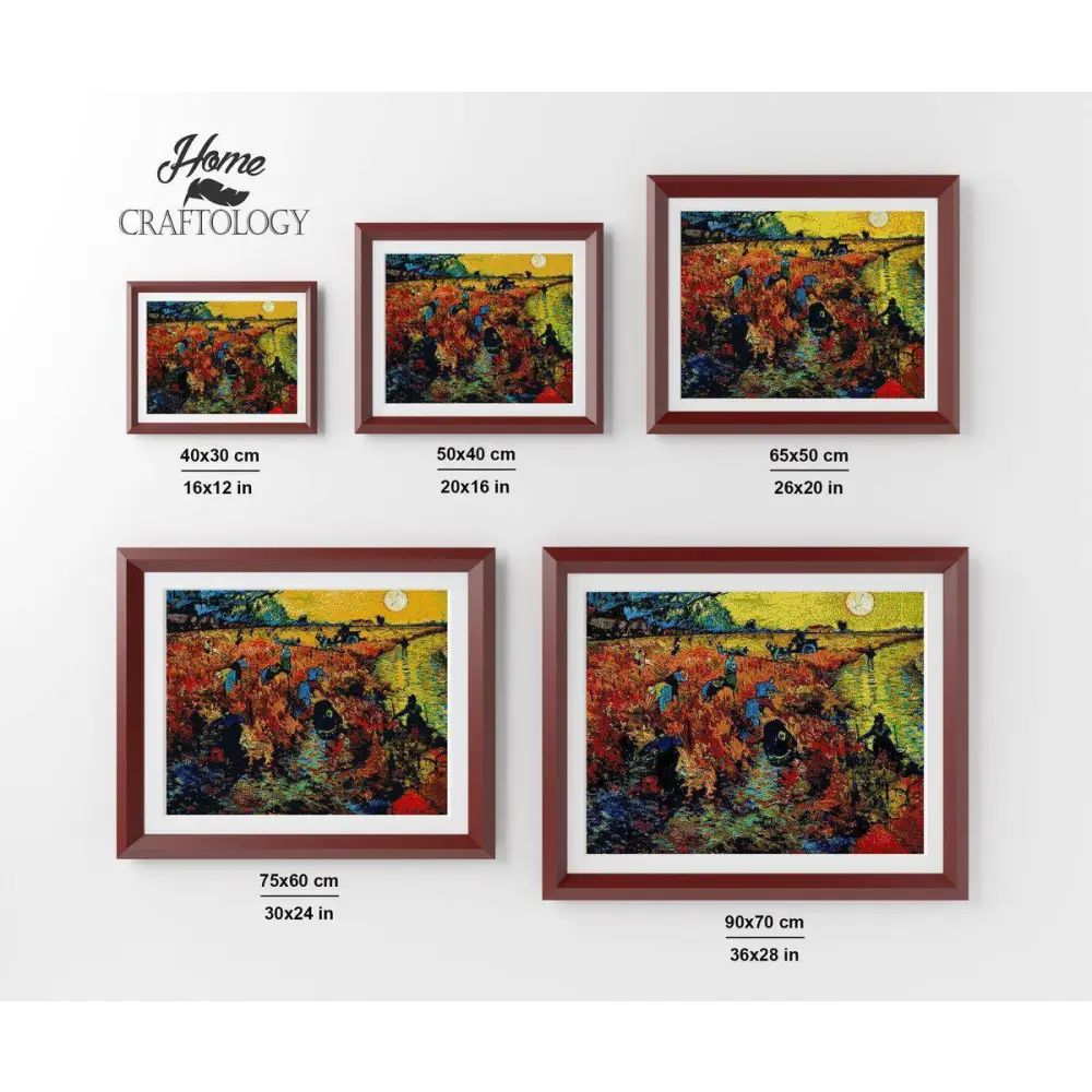 The Red Vineyard - Premium Diamond Painting Kit - Diamond Painting Kit