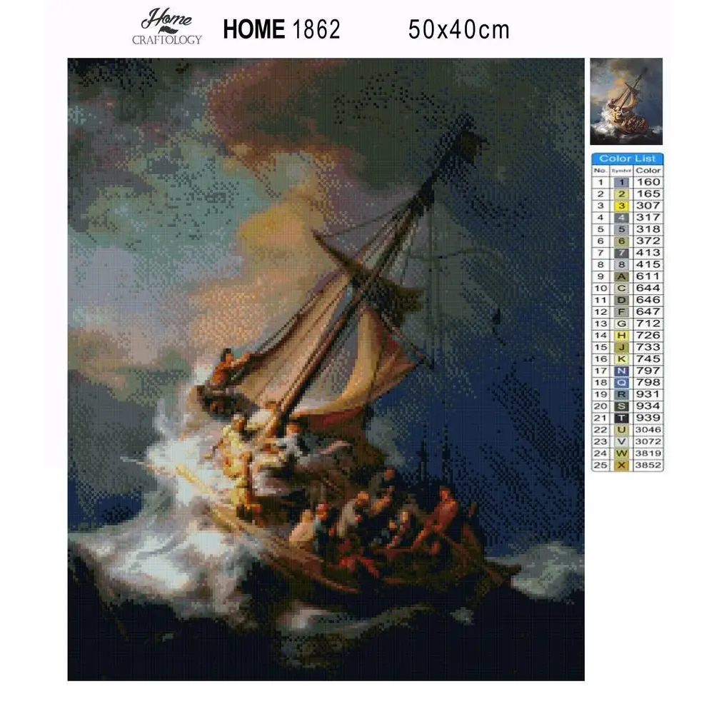 The Storm on the Sea of Galilee - Premium Diamond Painting Kit - Diamond Painting Kit