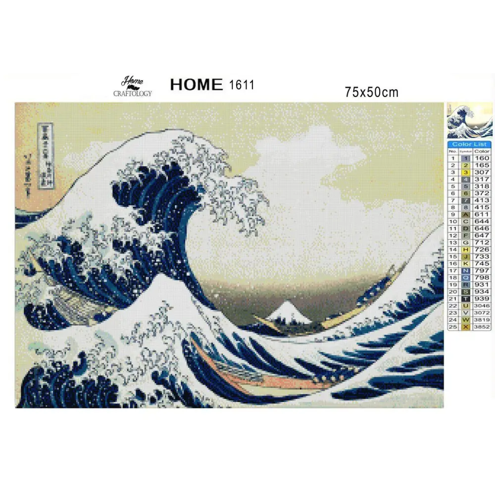 The Underwave off Kanagawa - Premium Diamond Painting Kit - Diamond Painting Kit