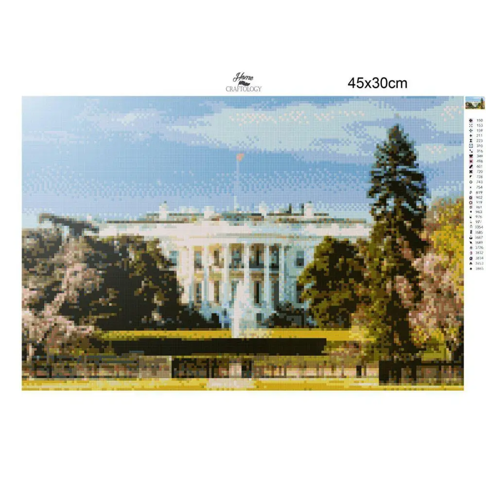 The White House - Diamond Painting Kit - Home Craftology