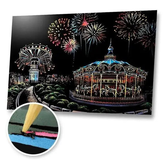 Theme Park - Scratch Painting Kit - Scratch Painting