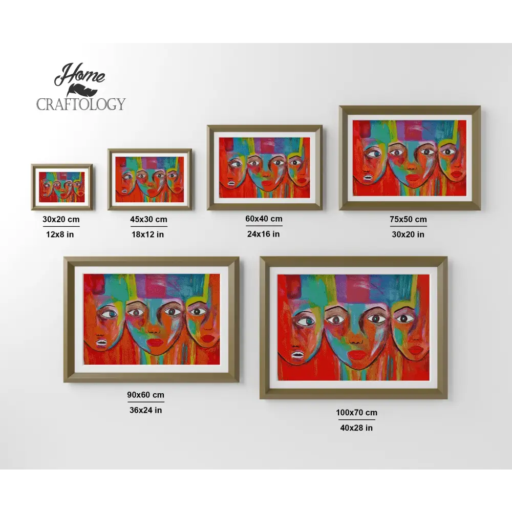 Three Faces - Premium Diamond Painting Kit - Diamond Painting Kit
