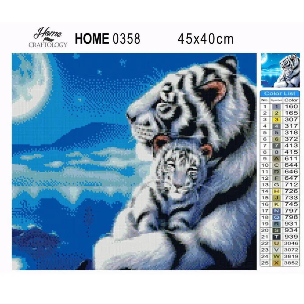 Tiger and Cub - Premium Diamond Painting Kit - Diamond Painting Kit