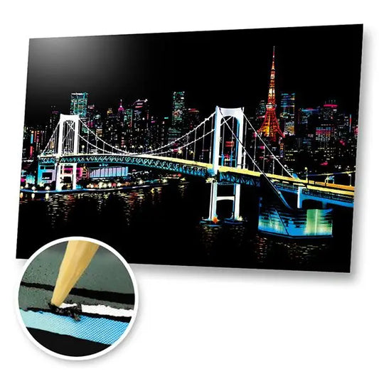 Tokyo Japan - Scratch Painting Kit - Scratch Painting