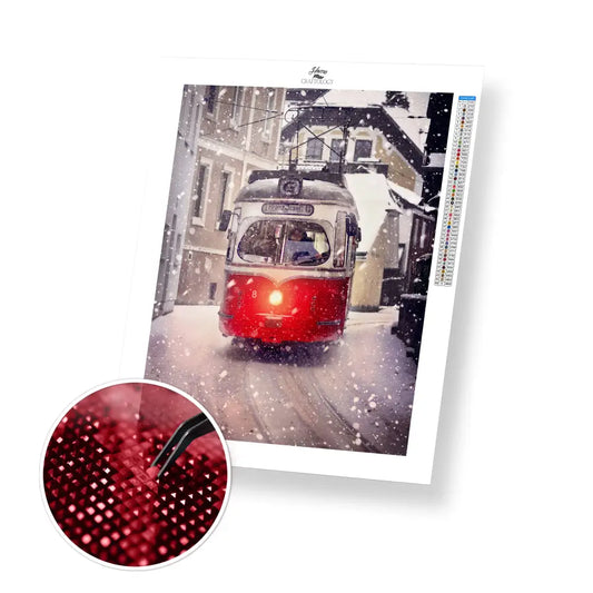 Tram - Premium Diamond Painting Kit - 30x40cm / 12x16’’ / Square (Most Popular) - Diamond Painting Kit
