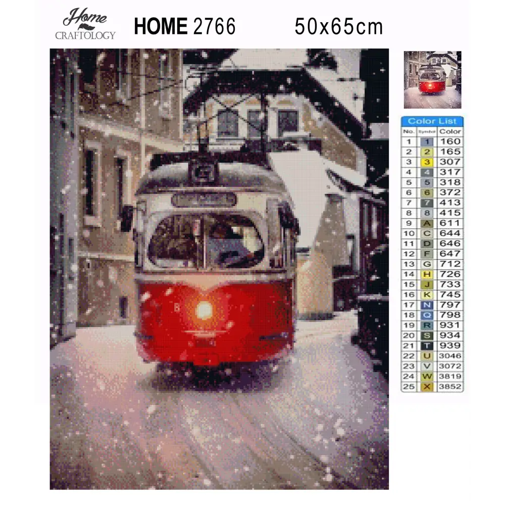 Tram - Premium Diamond Painting Kit - Diamond Painting Kit