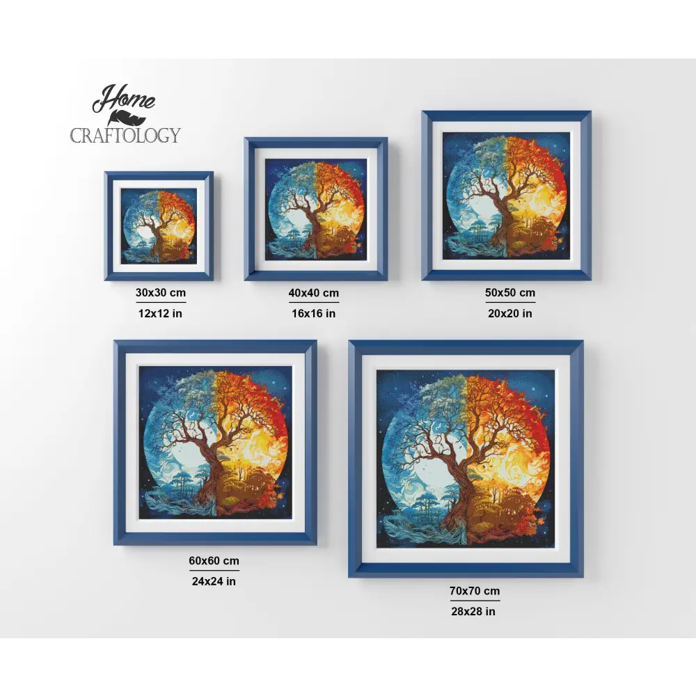 Tree Day and Night - Exclusive Premium Diamond Painting Kit - Diamond Painting Kit