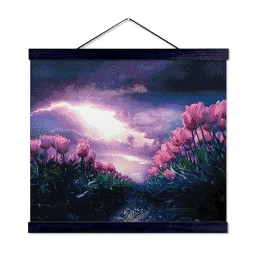 Tulips in the Storm - Exclusive Premium Diamond Painting Kit - Diamond Painting Kit