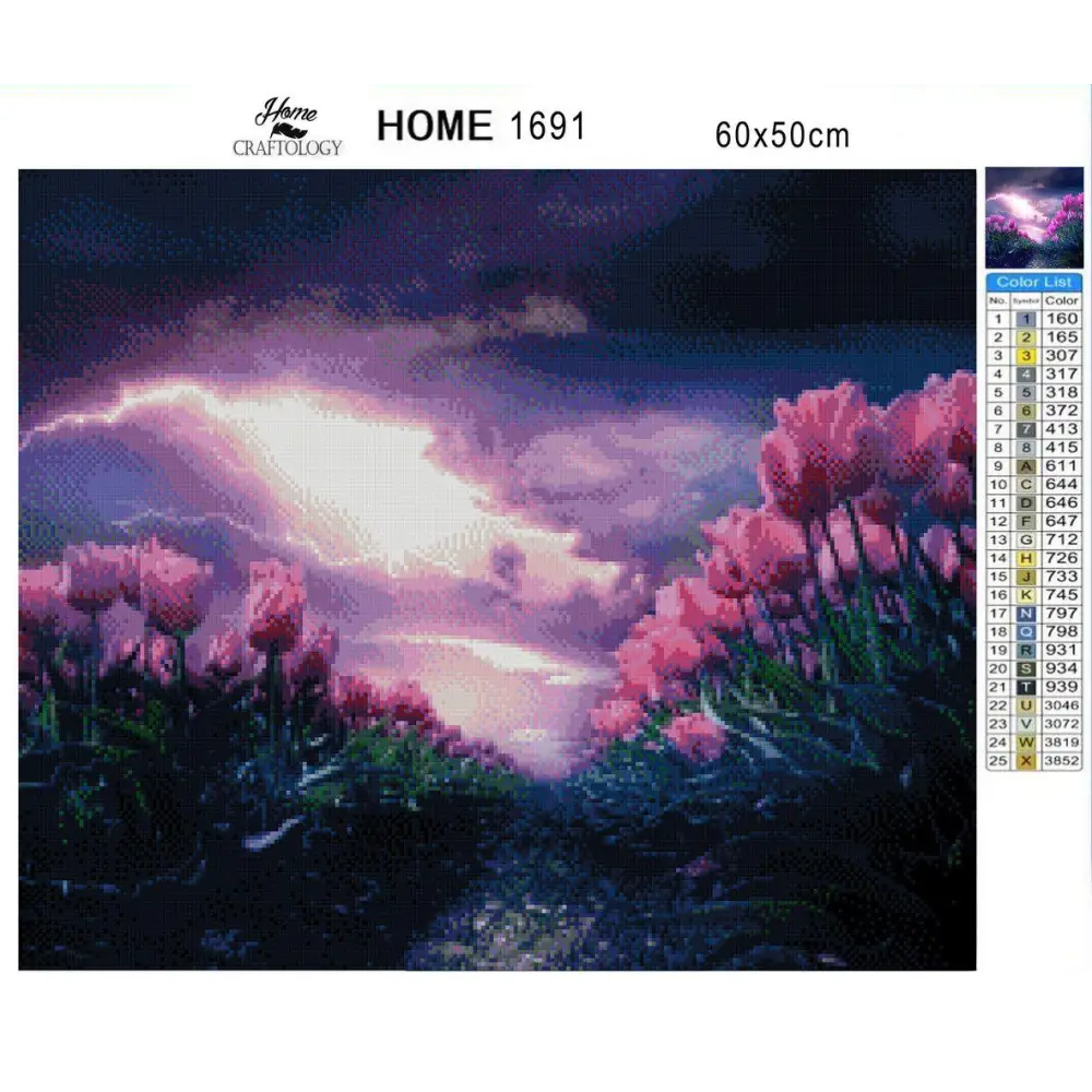 Tulips in the Storm - Exclusive Premium Diamond Painting Kit - Diamond Painting Kit
