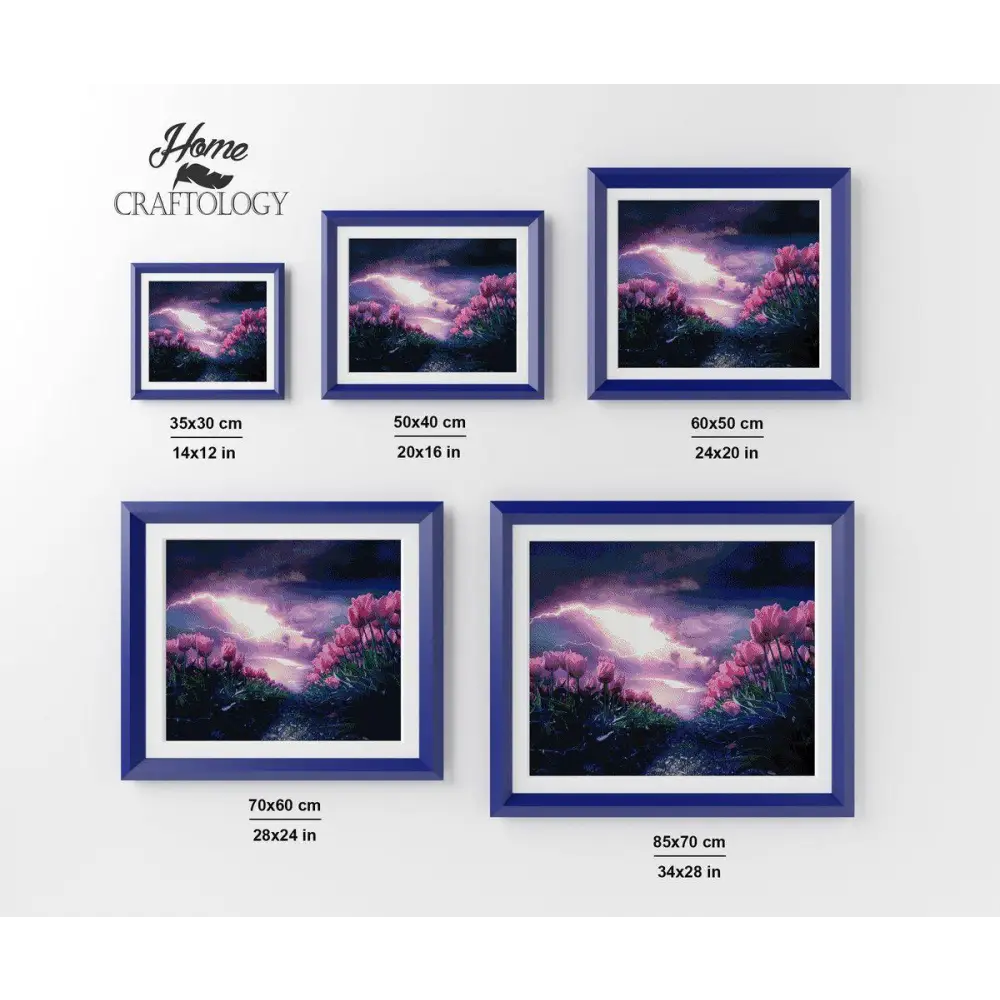Tulips in the Storm - Exclusive Premium Diamond Painting Kit - Diamond Painting Kit