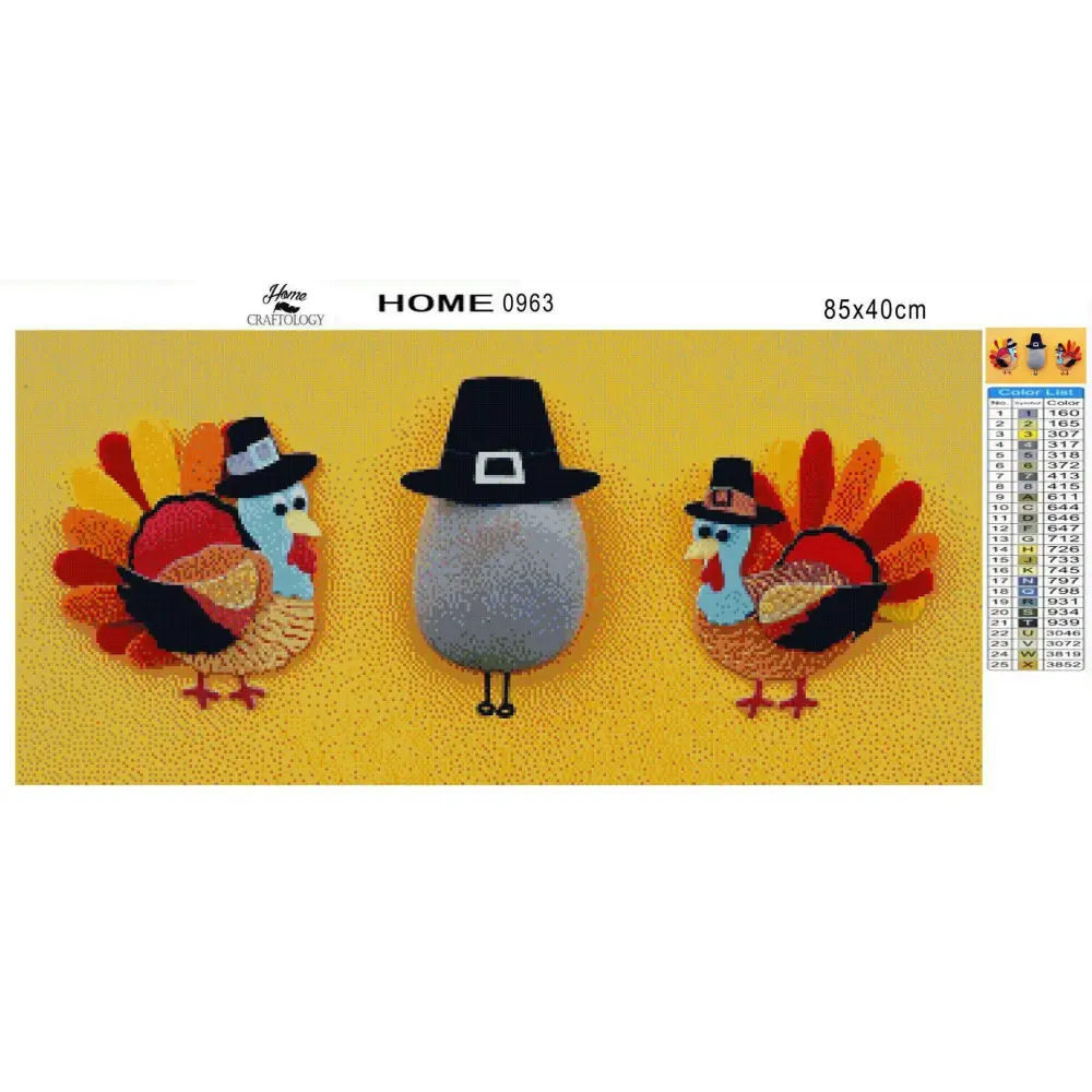Turkey and Egg - Diamond Painting Kit - Home Craftology
