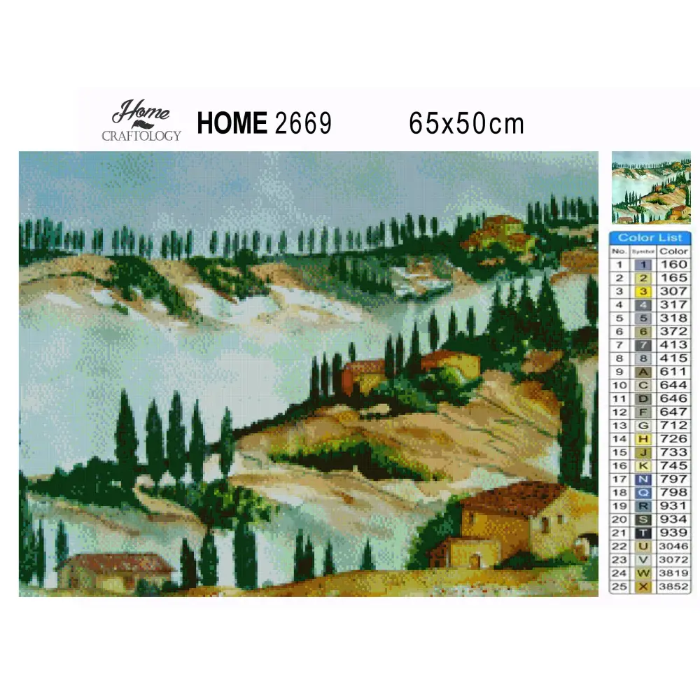 Tuscany Landscape - Premium Diamond Painting Kit - Diamond Painting Kit