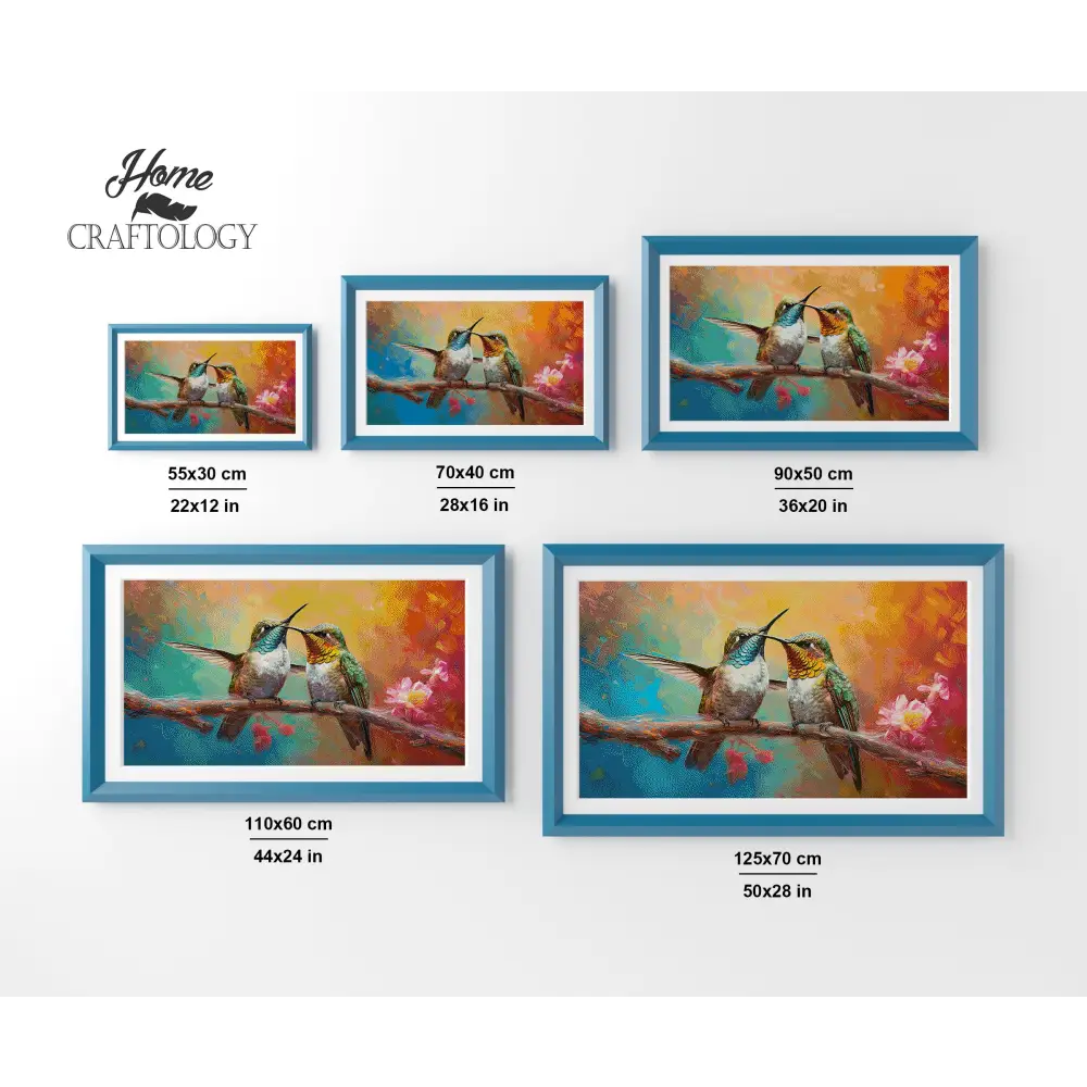Two Hummingbirds - Premium Diamond Painting Kit - Diamond Painting Kit