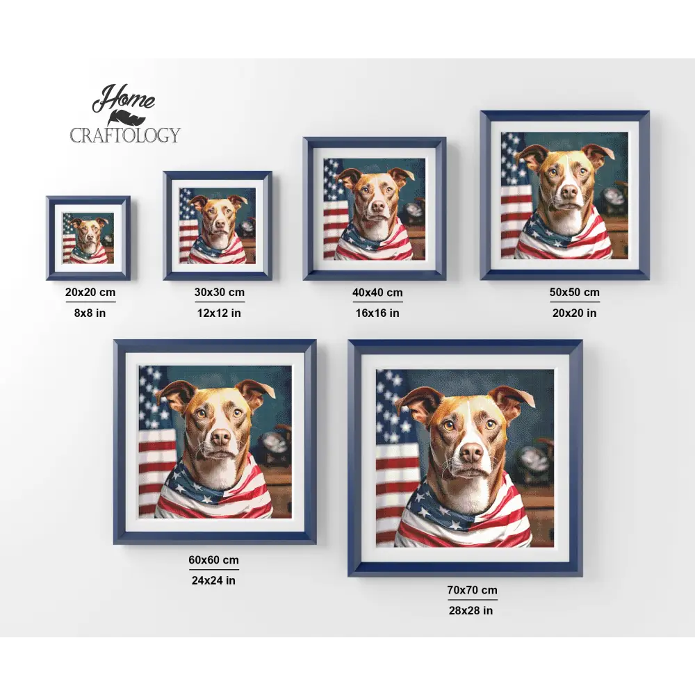 USA Dog - Exclusive Premium Diamond Painting Kit - Diamond Painting Kit