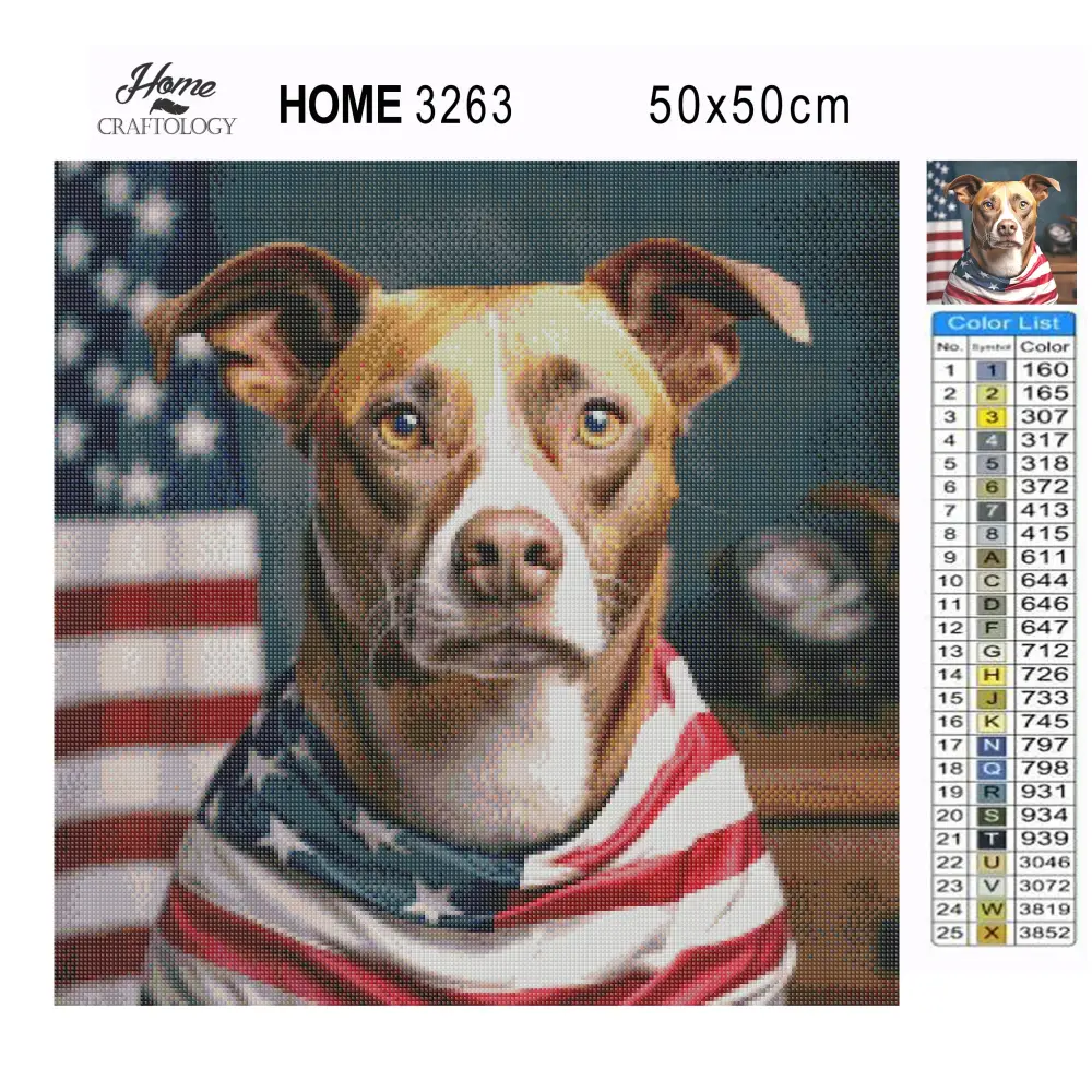 USA Dog - Exclusive Premium Diamond Painting Kit - Diamond Painting Kit