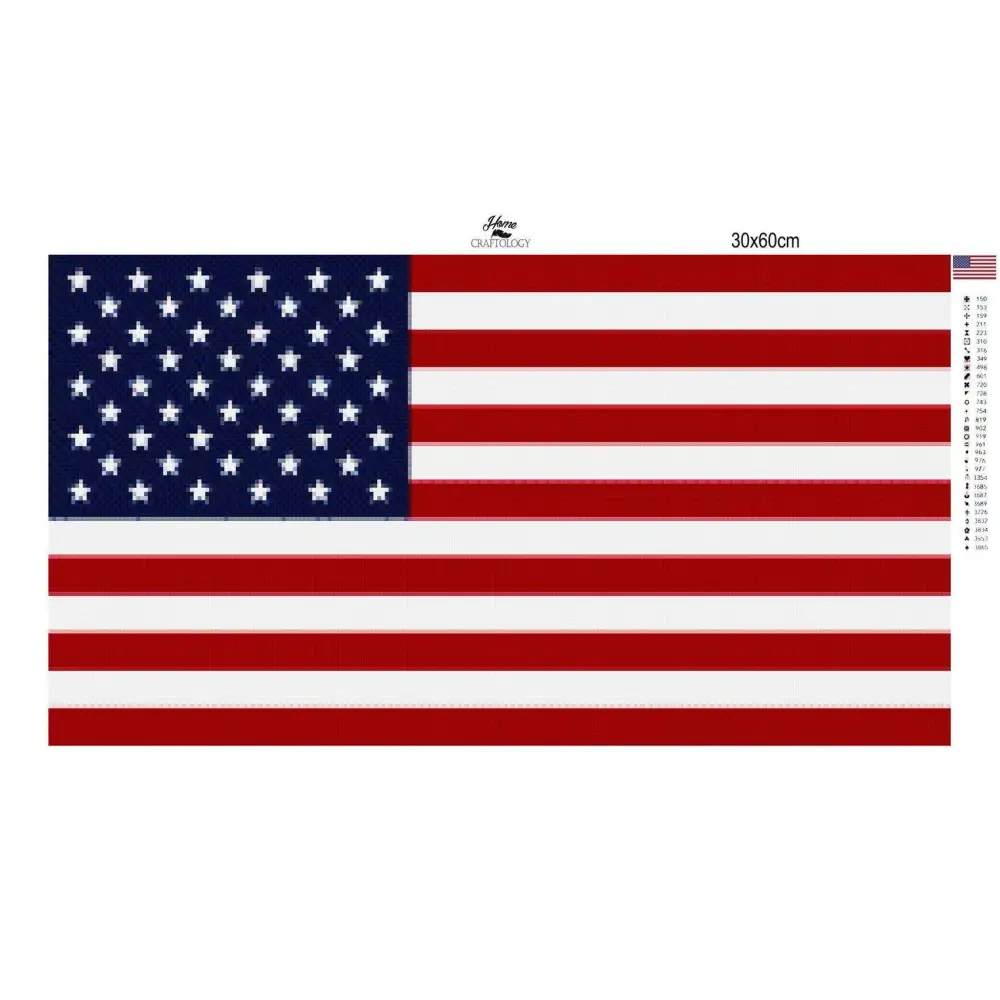 USA Flag - Diamond Painting Kit - Home Craftology