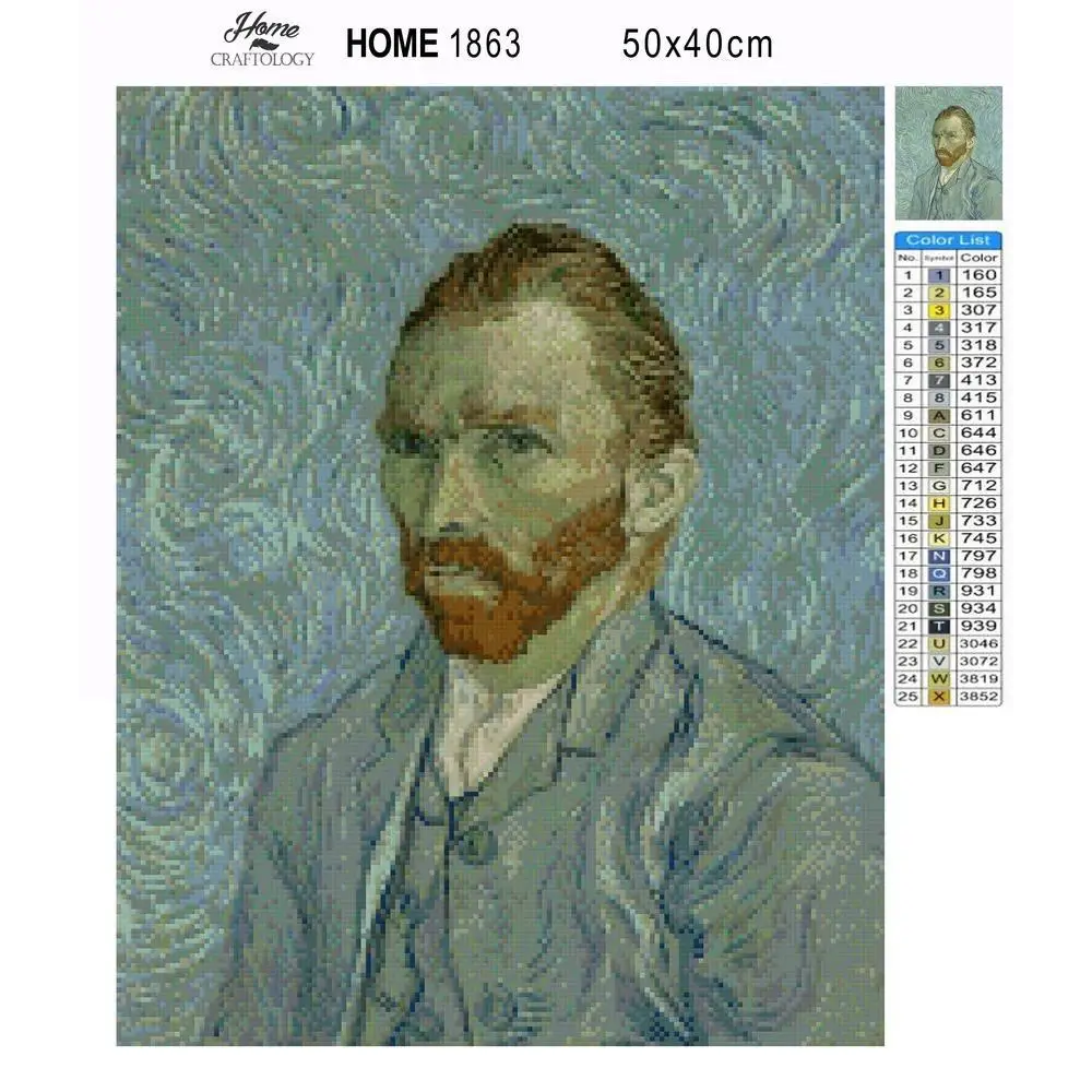 Van Gogh Self-Portrait - Premium Diamond Painting Kit - Diamond Painting Kit