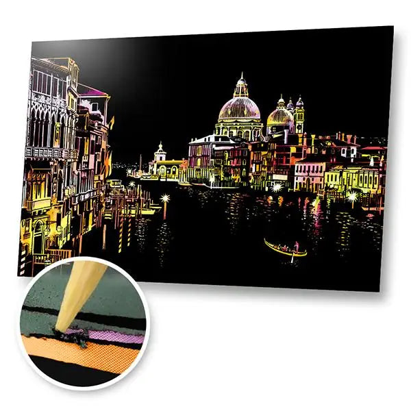 Venice Canals Italy - Scratch Painting Kit - Scratch Painting