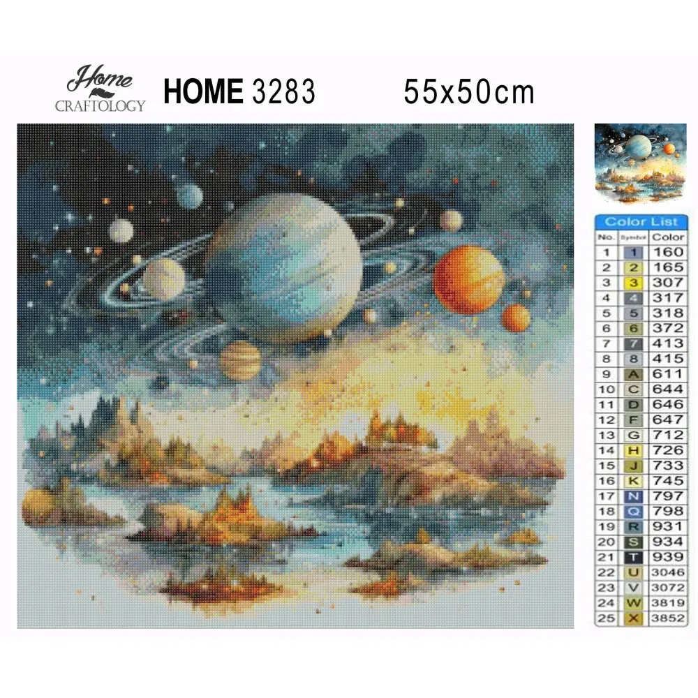 View of Planets - Exclusive Premium Diamond Painting Kit - Diamond Painting Kit
