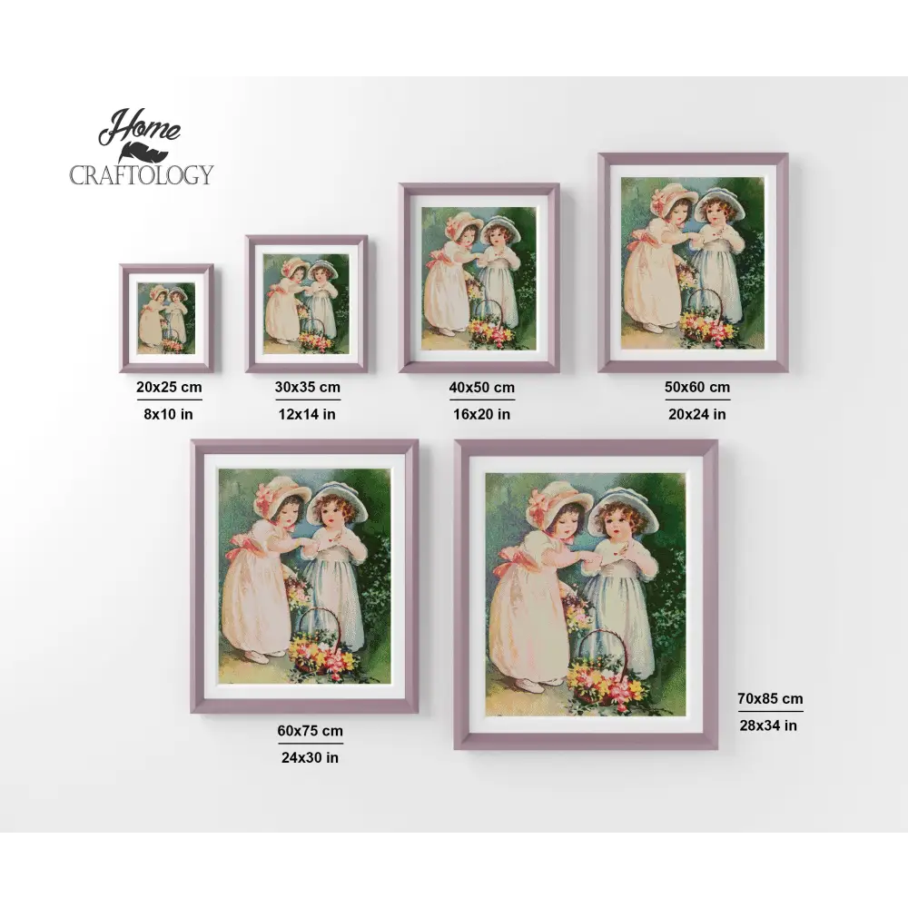 Vintage Children - Premium Diamond Painting Kit - Diamond Painting Kit