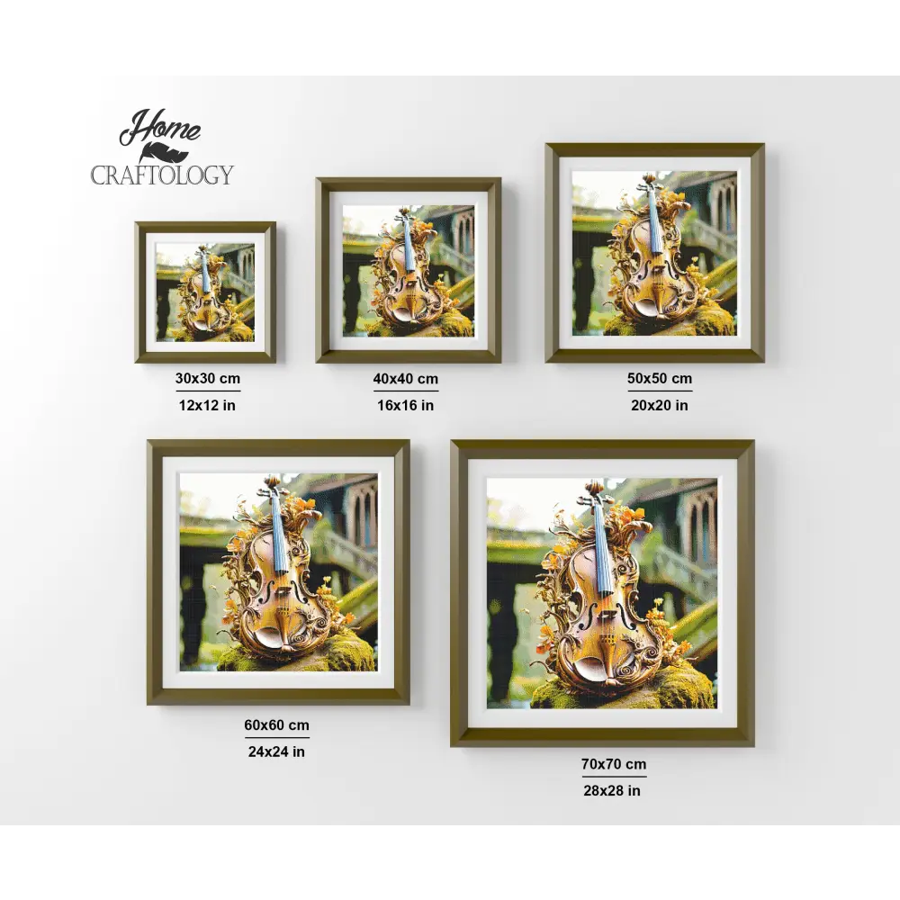 Violin with Branches - Exclusive Premium Diamond Painting Kit - Diamond Painting Kit