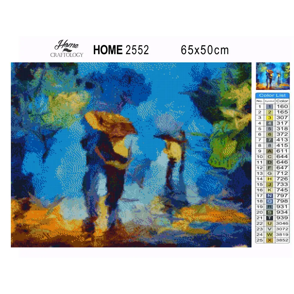 Walking in the Rain - Premium Diamond Painting Kit - Diamond Painting Kit