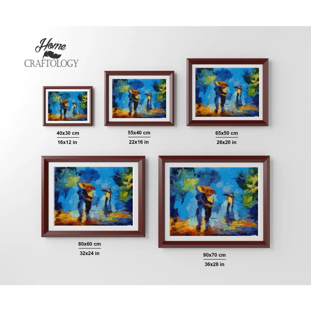 Walking in the Rain - Premium Diamond Painting Kit - Diamond Painting Kit