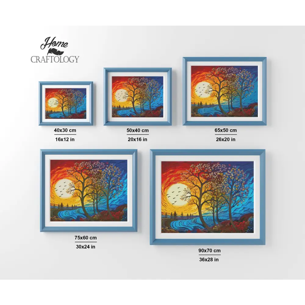Waves of Sunset - Exclusive Premium Diamond Painting Kit - Diamond Painting Kit