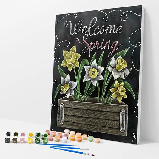 Welcome Spring Kit - Paint By Numbers - 30x40cm / 12x16’’ / No Frame - Paint By Numbers