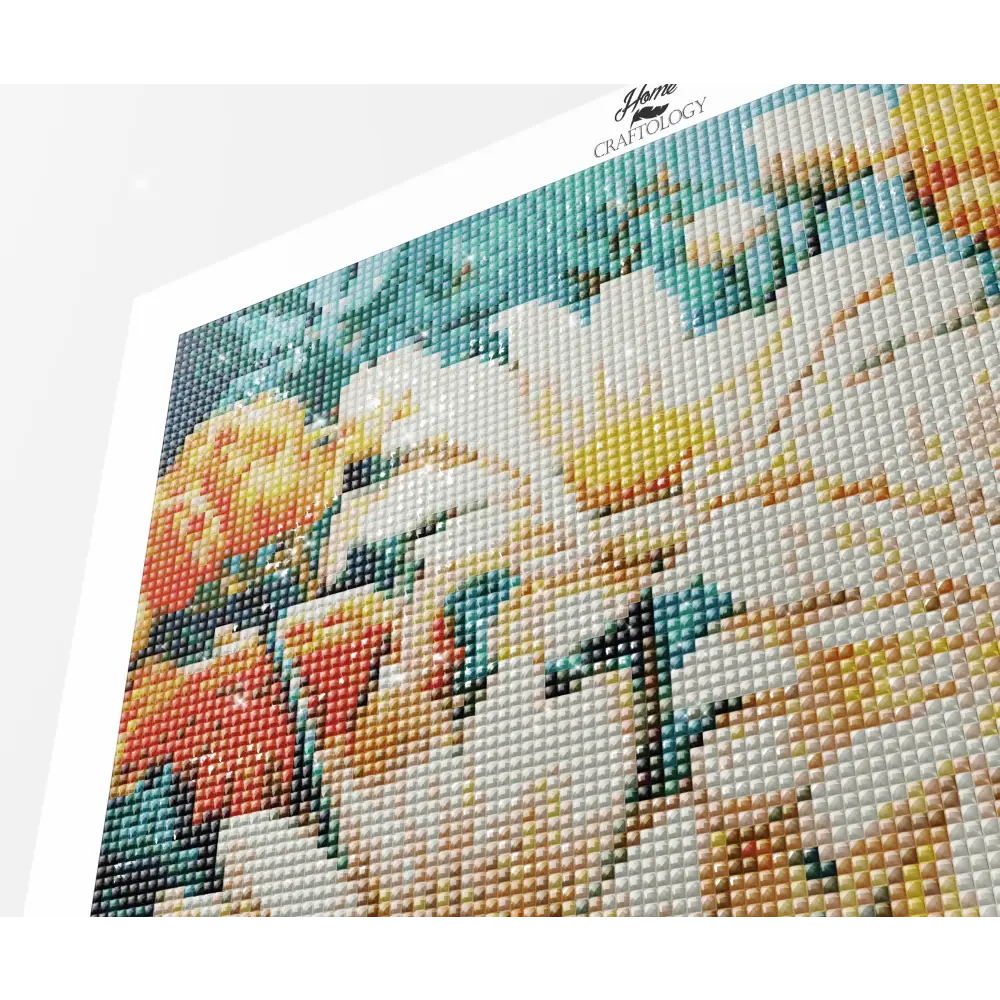 White Daisy - Exclusive Premium Diamond Painting Kit - Diamond Painting Kit