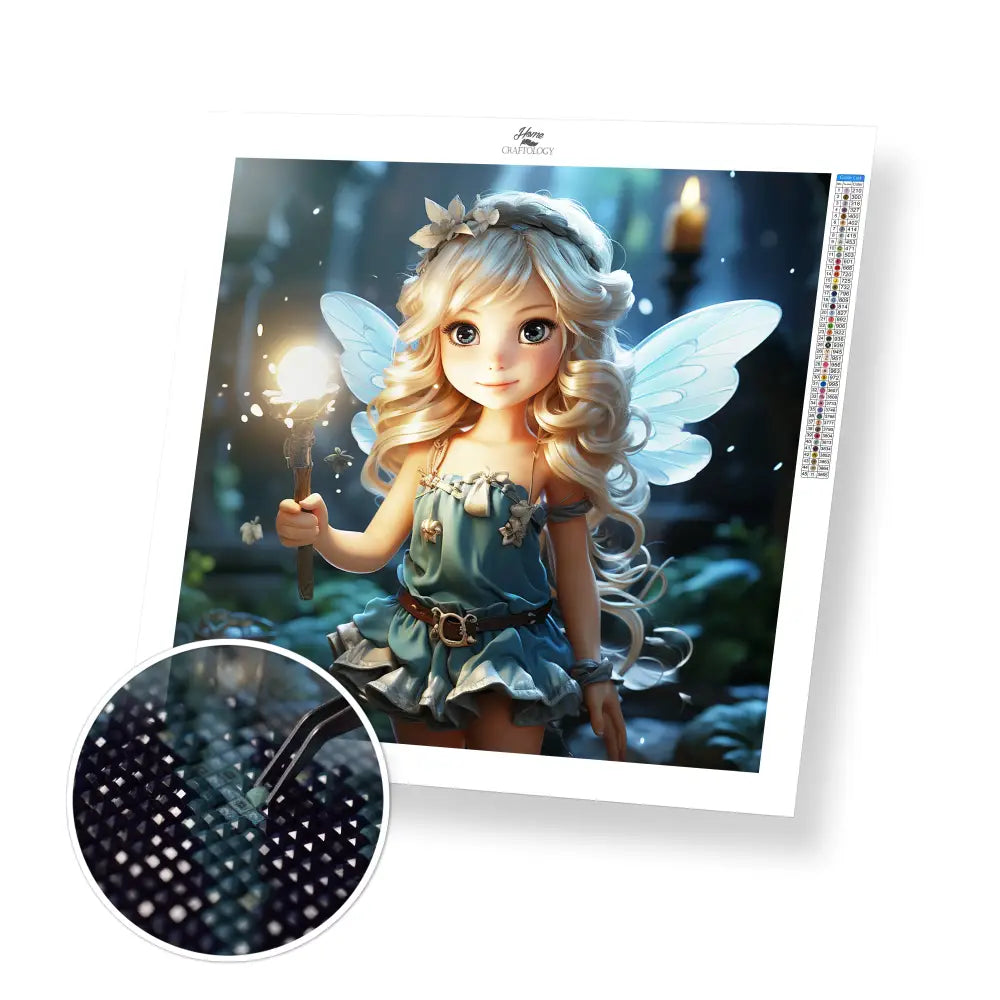 White Fairy - Exclusive Premium Diamond Painting Kit - 30x30cm / 12x12’’ / Square (Most Popular) - Diamond Painting Kit