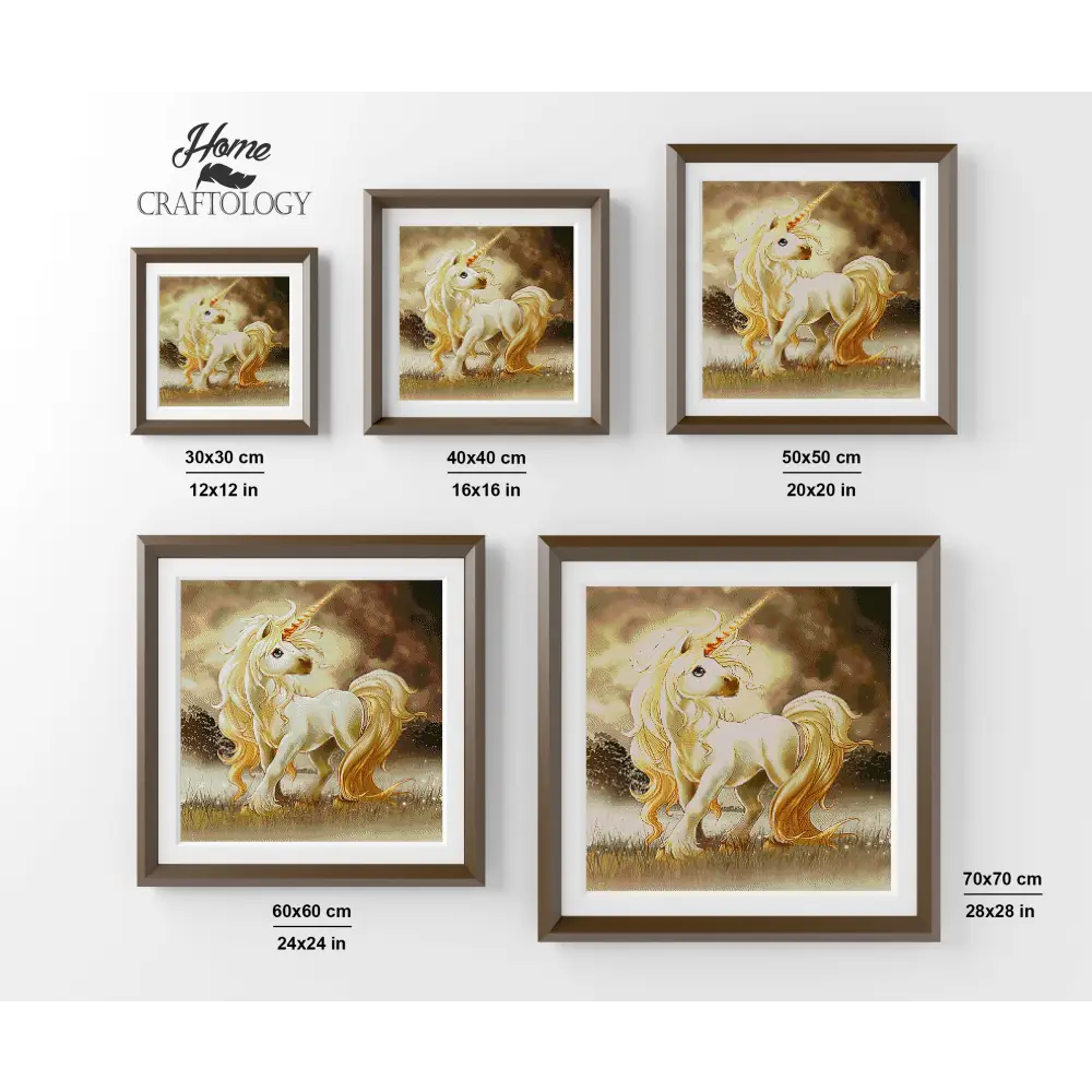 White Unicorn - Premium Diamond Painting Kit - Diamond Painting Kit