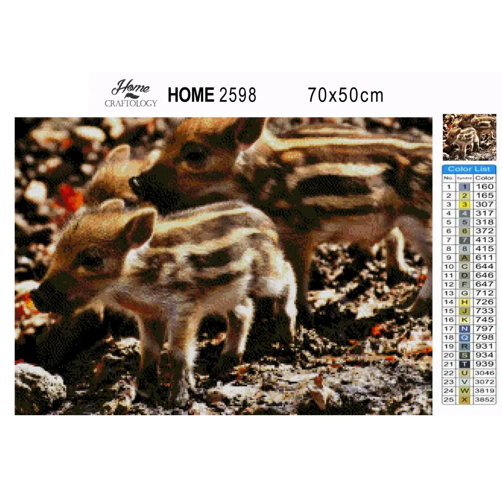 Wild Boar - Premium Diamond Painting Kit - Diamond Painting Kit