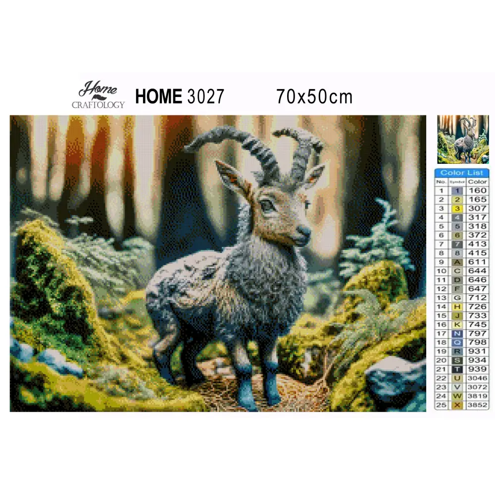 Wild Goat - Premium Diamond Painting Kit - Diamond Painting Kit