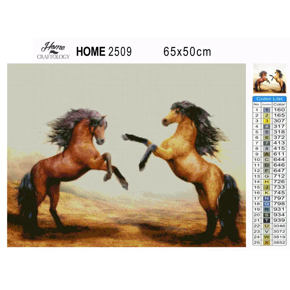 Wild Stallions - Premium Diamond Painting Kit - Diamond Painting Kit