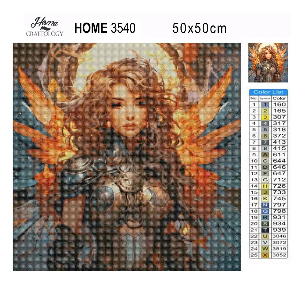 Winged Warrior - Exclusive Premium Diamond Painting Kit - Diamond Painting Kit