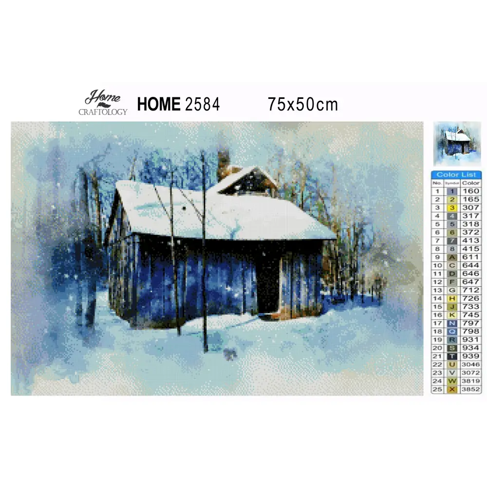 Winter House - Premium Diamond Painting Kit - Diamond Painting Kit