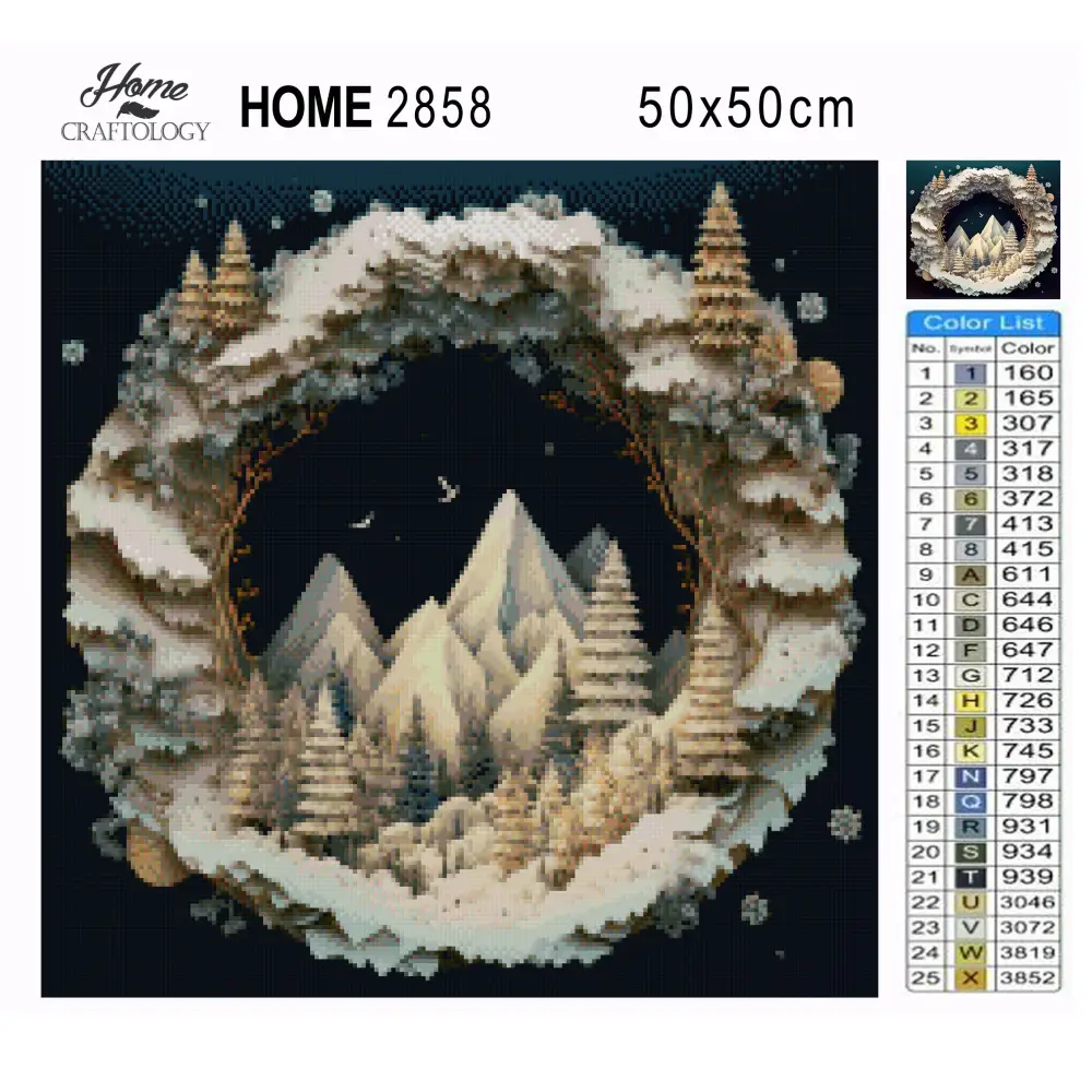Winter Wreath - Premium Diamond Painting Kit - Diamond Painting Kit