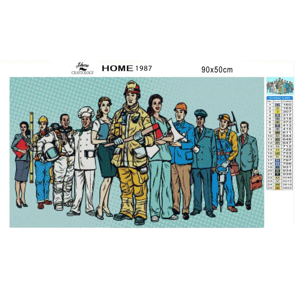 Workers - Premium Diamond Painting Kit - Diamond Painting Kit