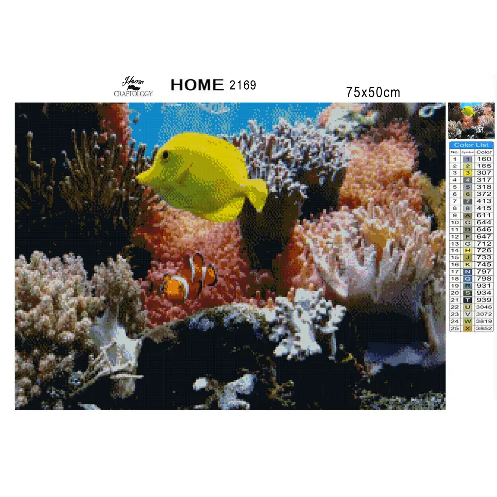 Yellow Tang and Clown Fish - Premium Diamond Painting Kit - Diamond Painting Kit