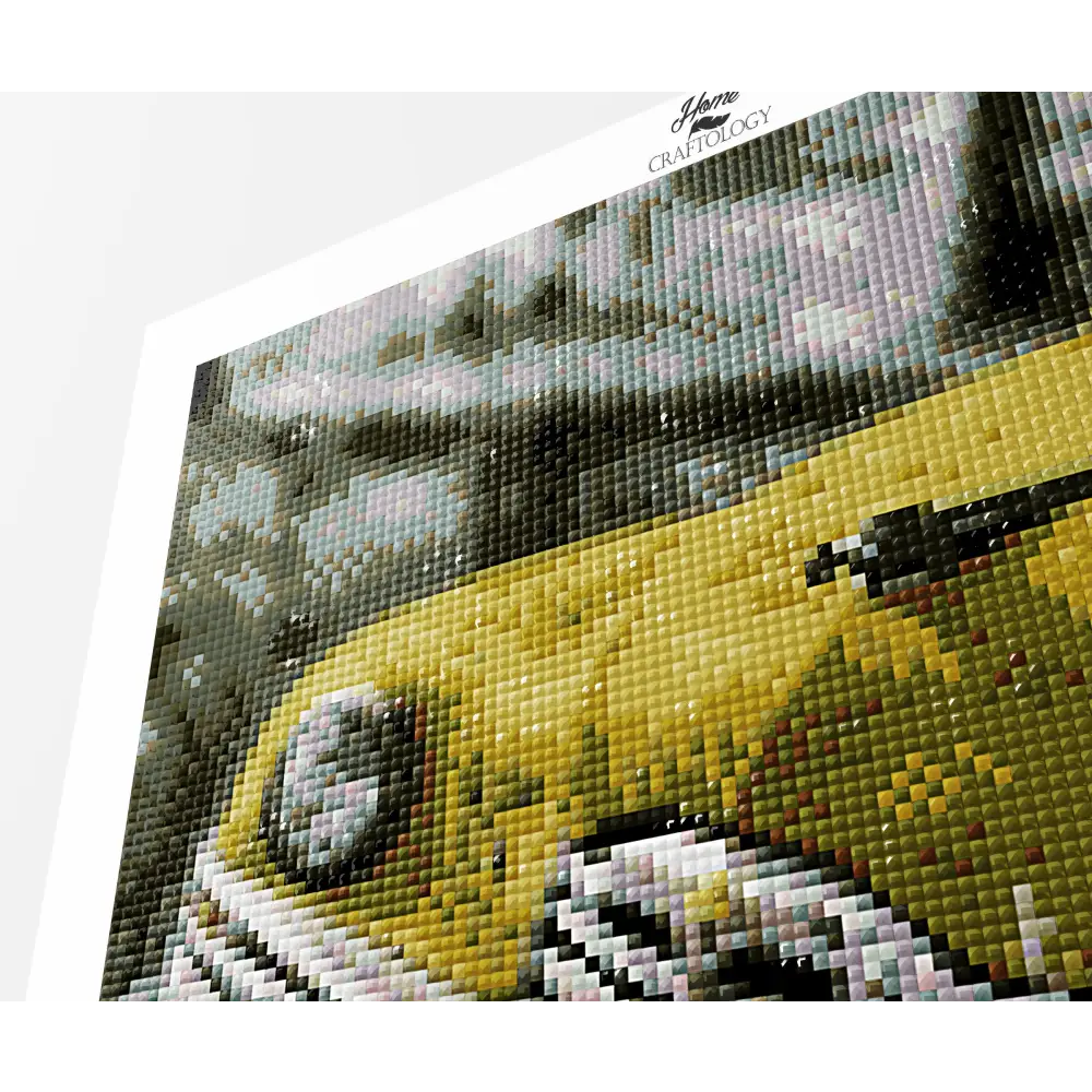 Yellow Vintage Car - Premium Diamond Painting Kit - Diamond Painting Kit