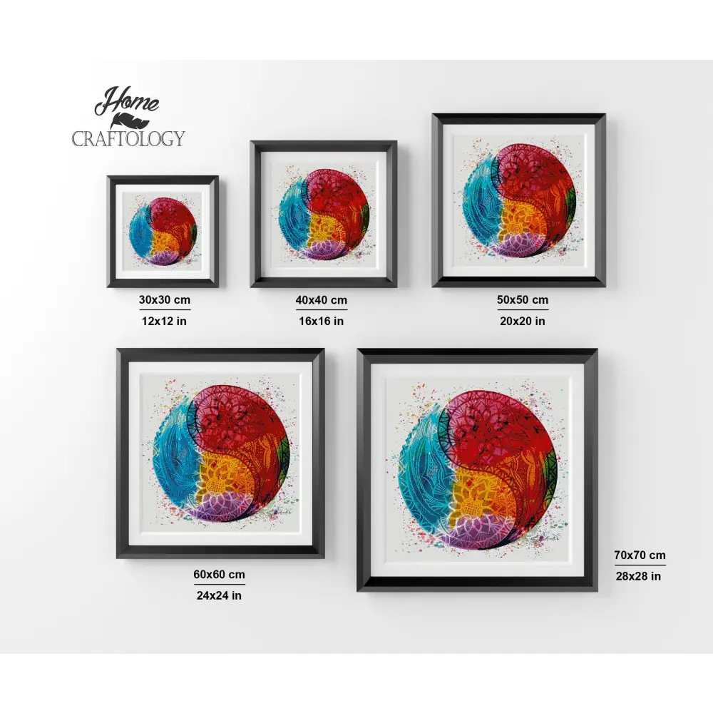Yin and Yang Mandala - Premium Diamond Painting Kit - Diamond Painting Kit