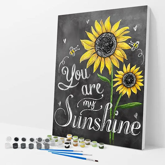 You are My Sunshine Kit - Paint By Numbers - 30x40cm / 12x16’’ / No Frame - Paint By Numbers