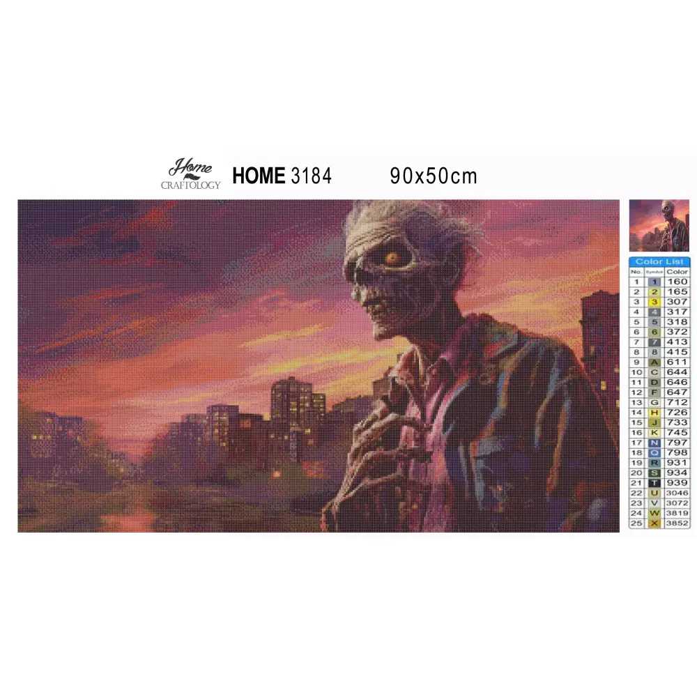 Zombie in the City - Exclusive Premium Diamond Painting Kit - Diamond Painting Kit