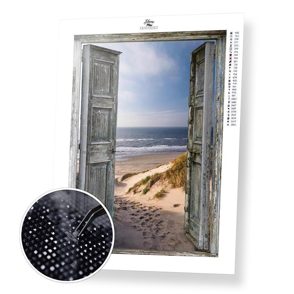 Beach Door, 5D Diamond Painting Kits