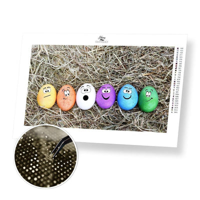 Egg Faces - Diamond Painting Kit - Home Craftology