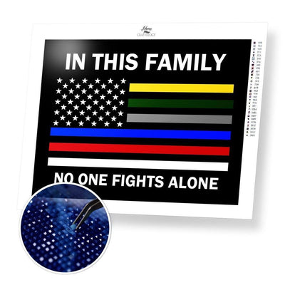 Family Motto Flag - Diamond Painting Kit - Home Craftology